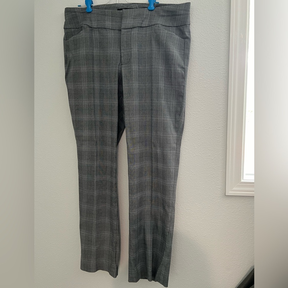 Liverpool Gray and Black Plaid Trousers